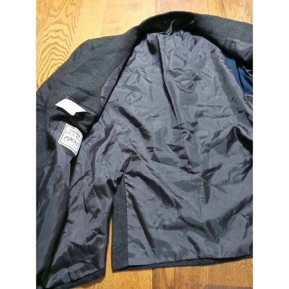 JoS. A BANK Mens BLAZER WOOL 50S BLACK BROWN Preowned Coat Jacket Sport ? Used - Picture 3 of 13